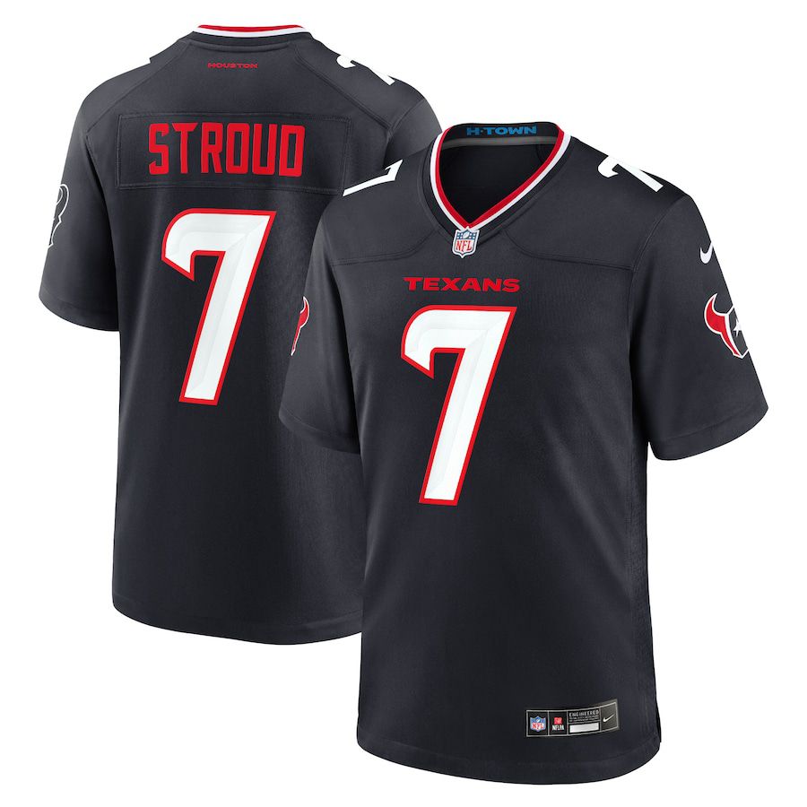 Men Houston Texans #7 C.J. Stroud Nike Navy Game NFL Jersey->->NFL Jersey